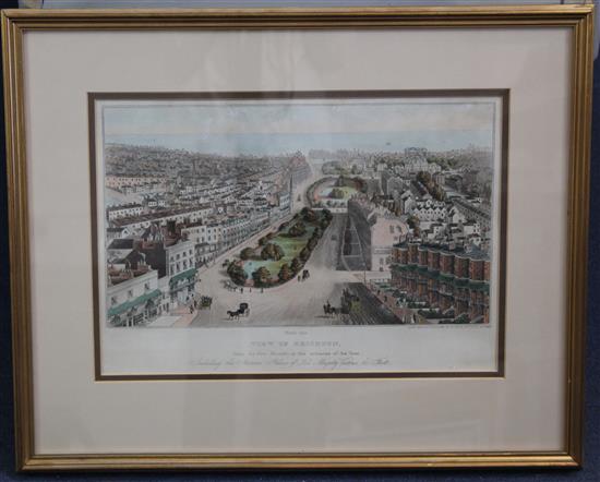 J. Bruce Birds eye View of Brighton from the New Church, 11 x 16.5in.